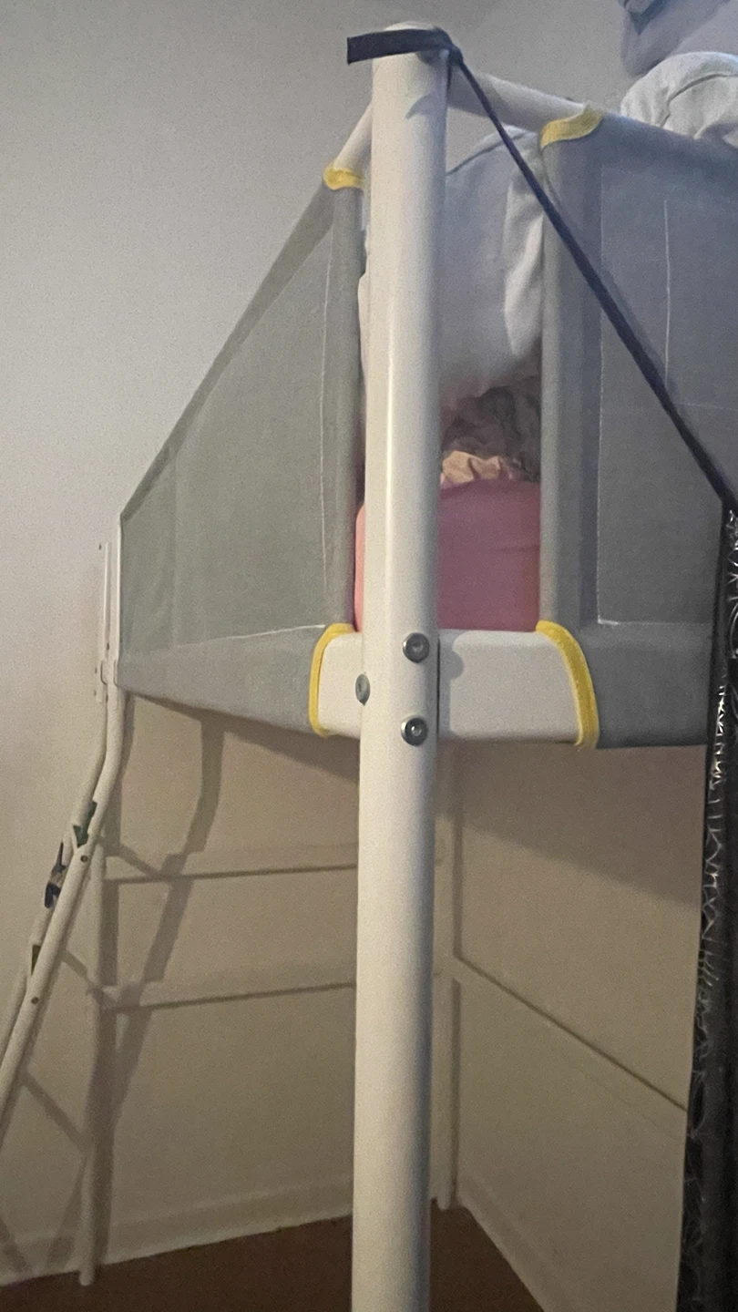 White Loft Bed with Desk - photo 4