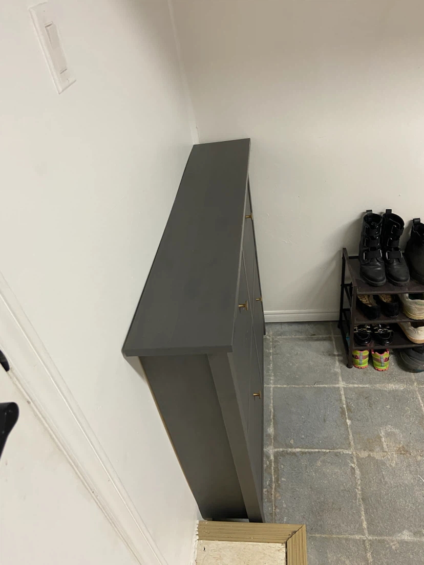 Grey Shoe Storage Cabinet with 4 Flip Drawers - photo 3