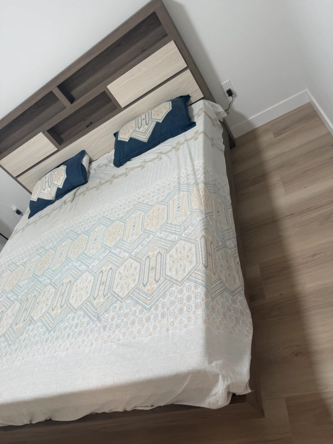 Modernking  Bed Frame with Headboard Storage