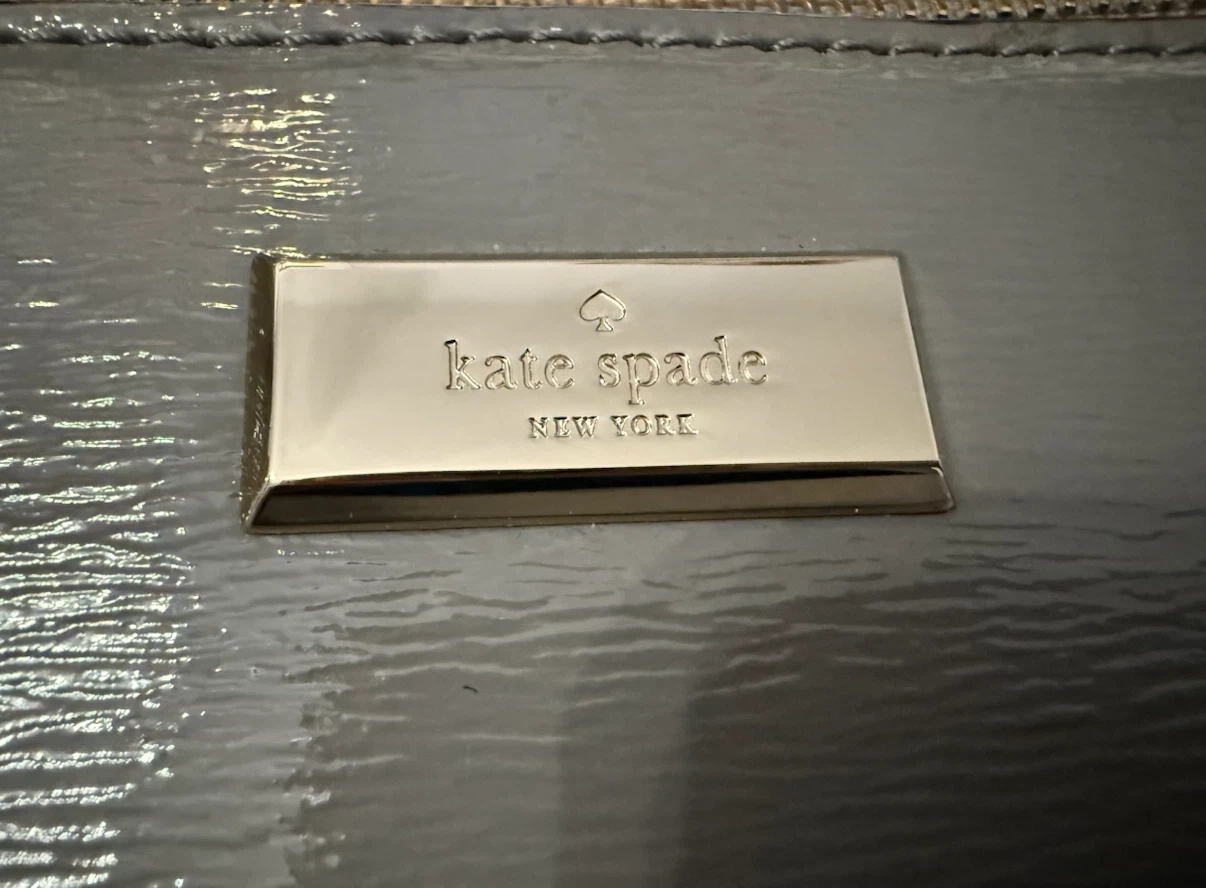 Kate Spade New York Grey Patent Leather Satchel Purse - photo 4