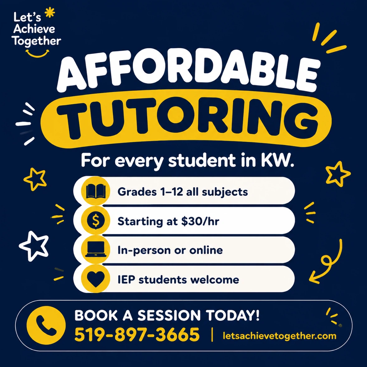 Affordable Tutoring Services for Grades 1-12