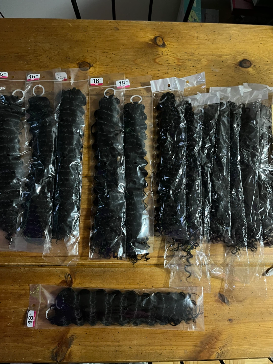 Crochet Hair Bundle, Human Hair & Synthetic, Deep Wave & Curly
