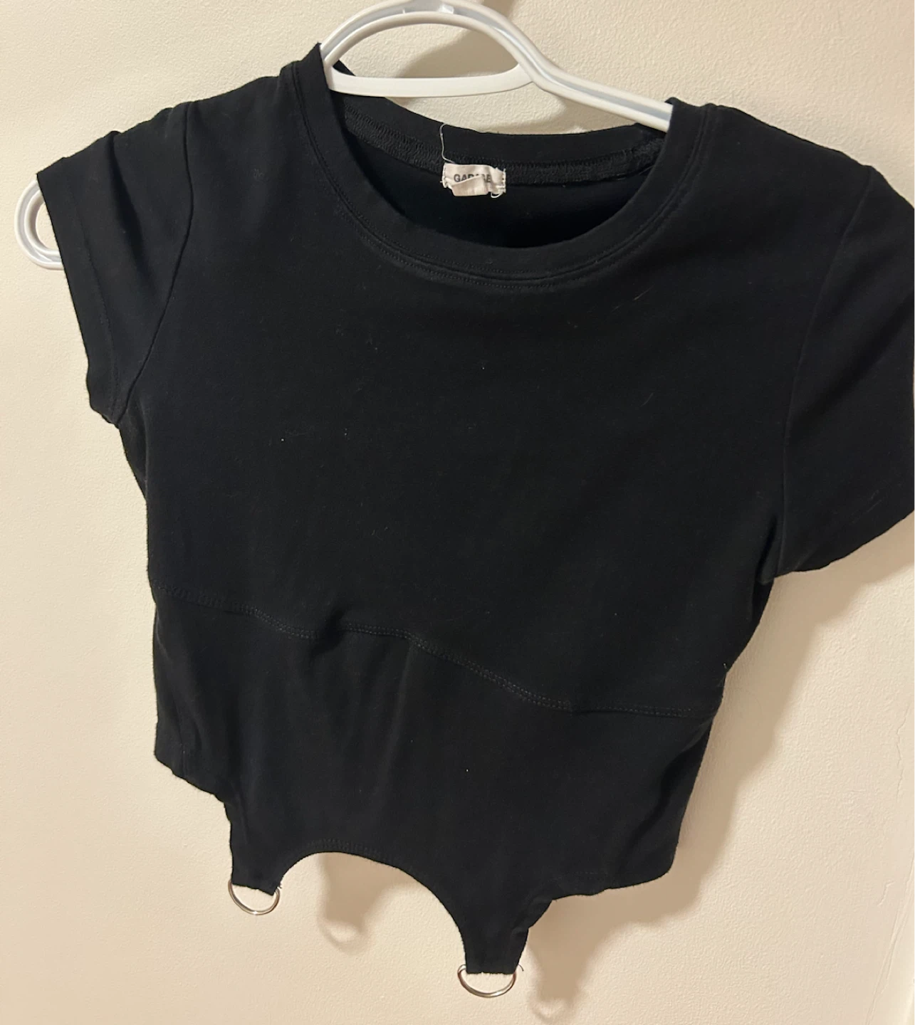 Black Garage Cropped Tshirt