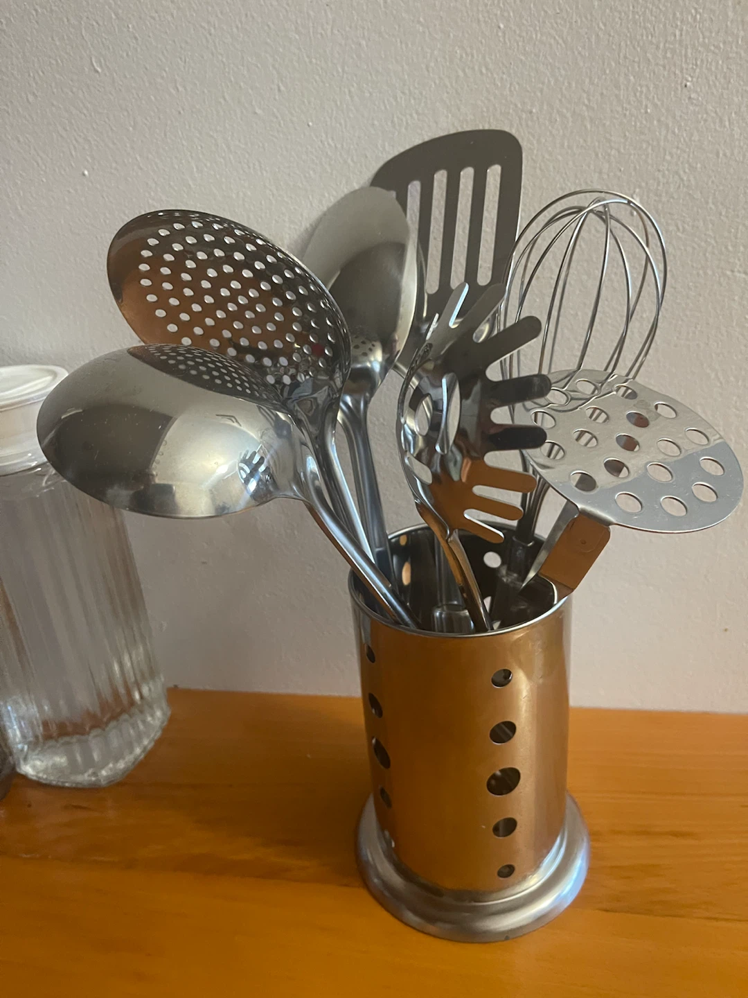 Stainless Steel Kitchen Utensil Set with Holder