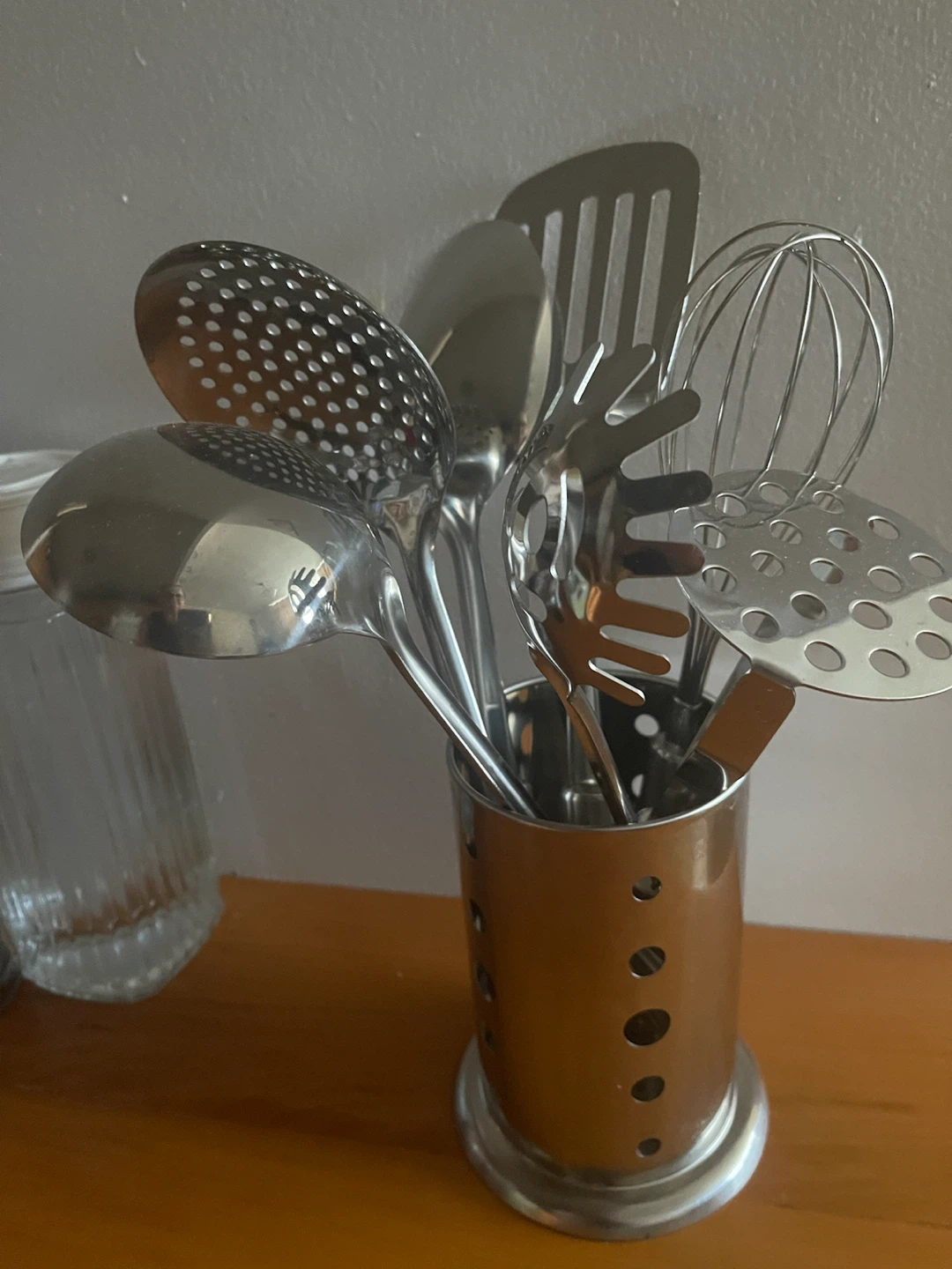 Stainless Steel Kitchen Utensil Set with Holder - photo 2