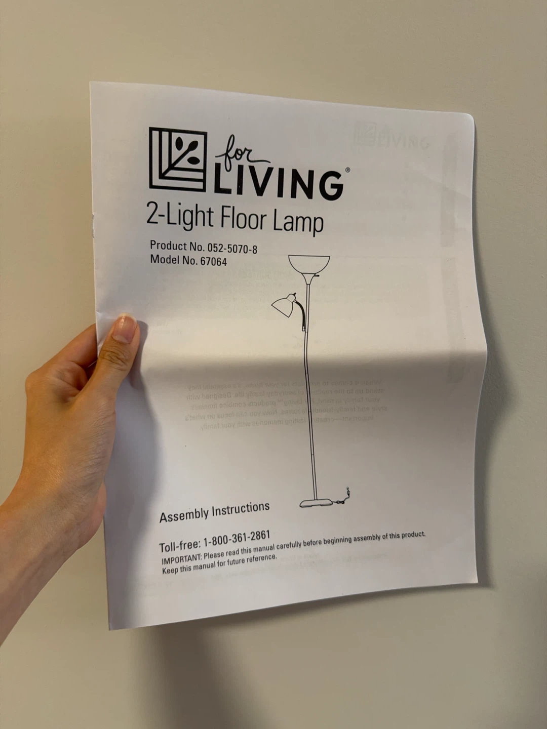 for LIVING 2-Light Floor Lamp - photo 3