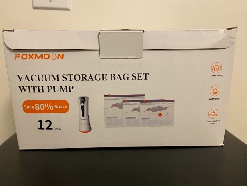 Foxmoon Vacuum Storage Bag Set with Pump - 12 Pack
