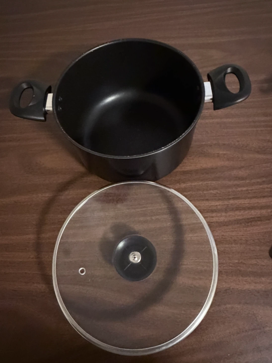 Non-stick Black Stock Pot with Glass Lid - photo 2