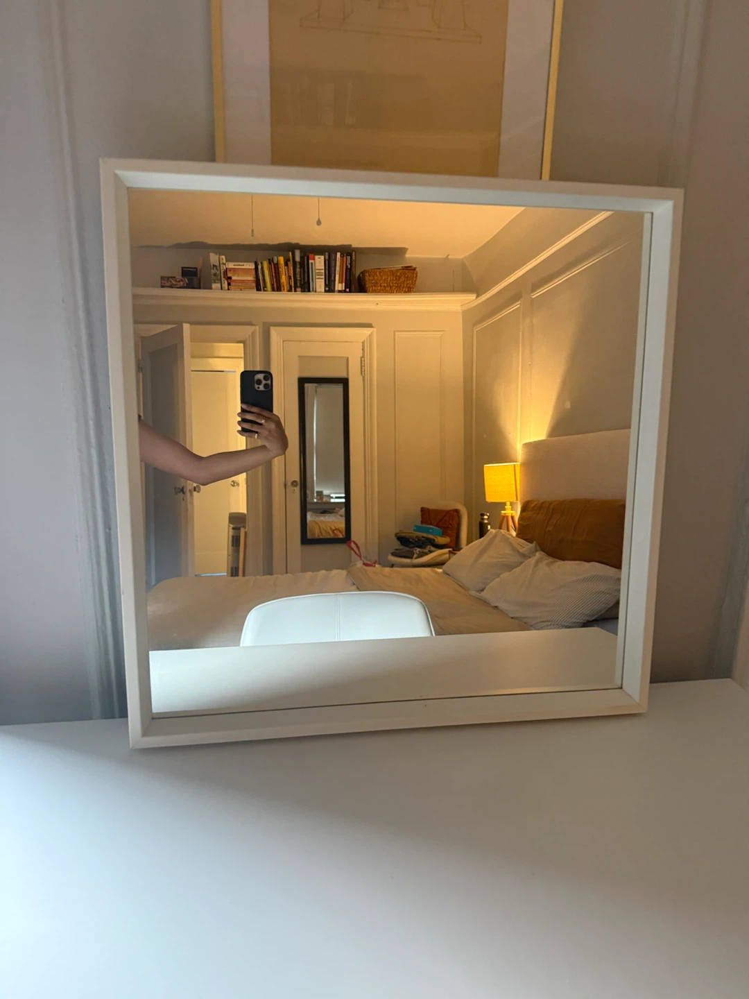 Vanity with Mirror Desk Chair and Lamp - photo 2