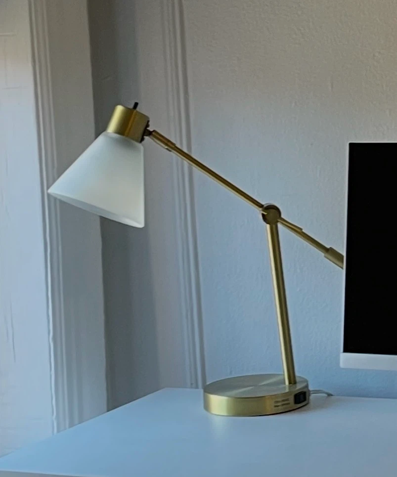 Vanity with Mirror Desk Chair and Lamp - photo 5
