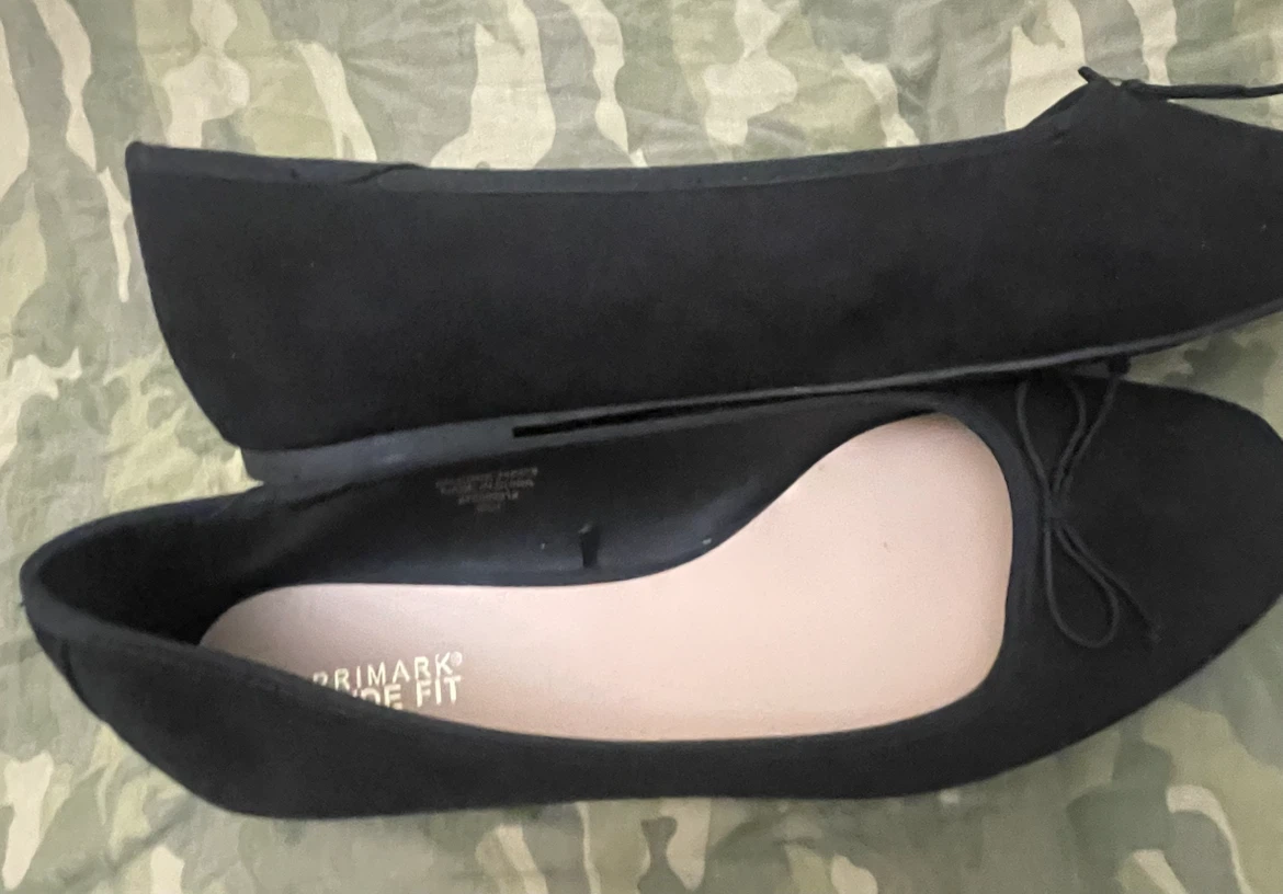 Size 10 Wide Primark Black Wide Fit Ballerina Flats - photo 5