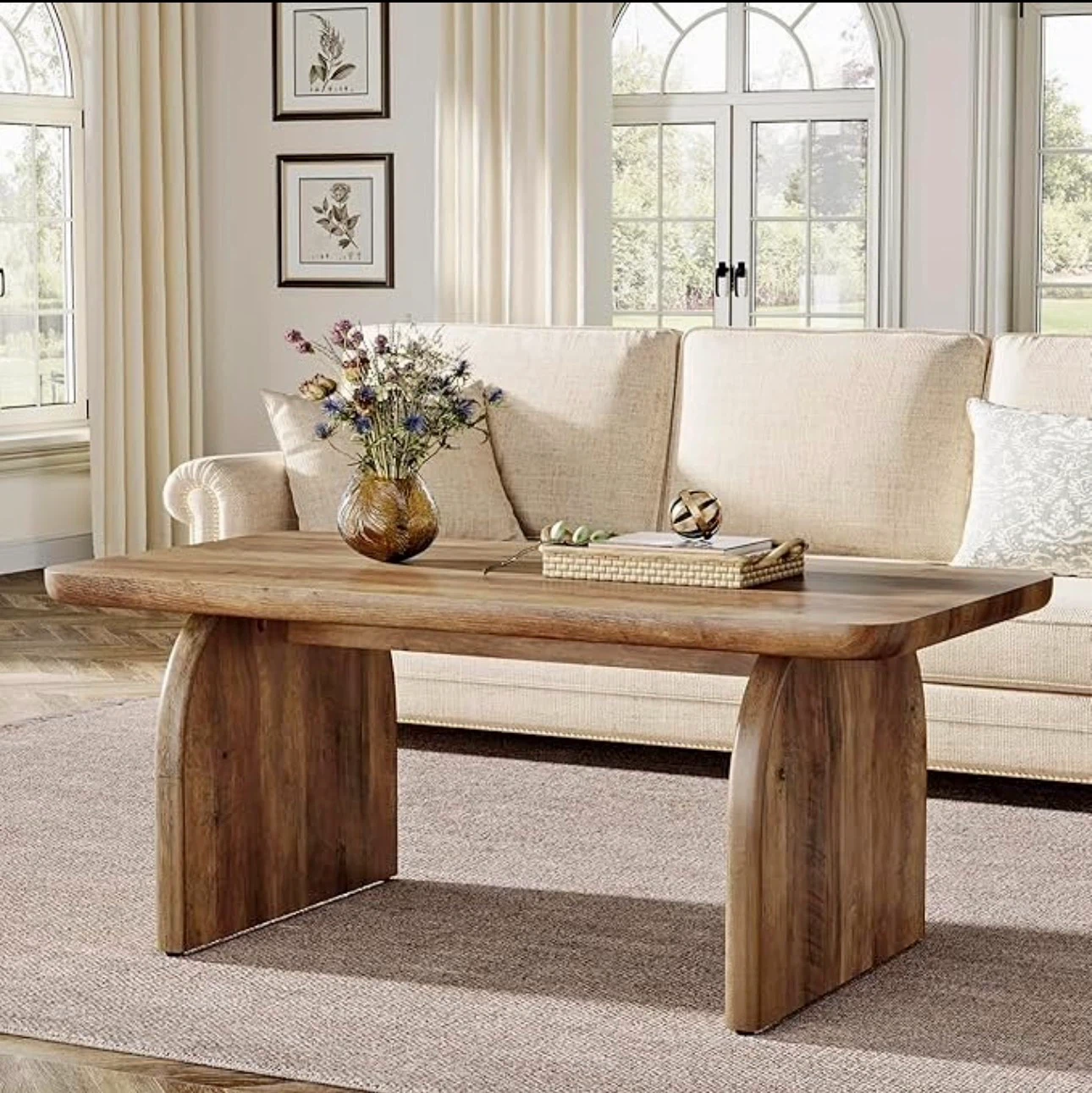 47.24" Wood Coffee Table