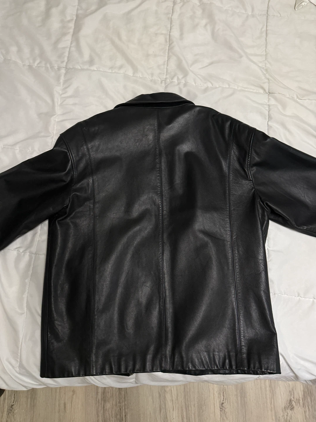 DANIERE Black Leather Jacket - Medium - photo 5