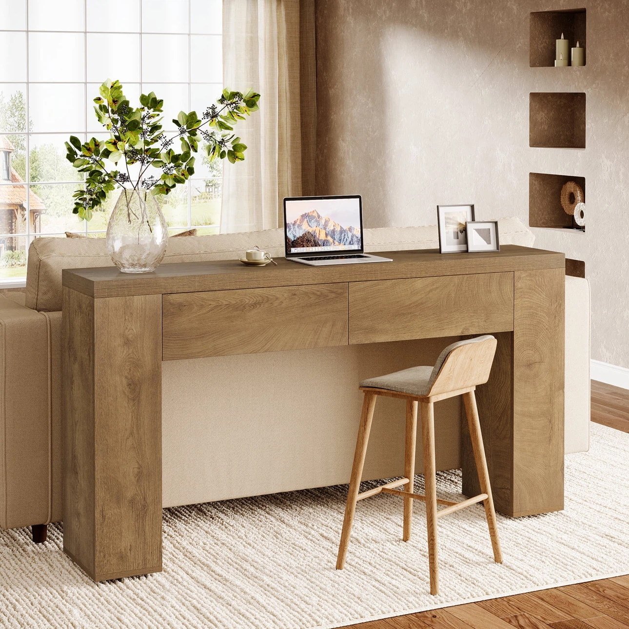 Wooden Console Table with 2 Drawers - photo 2