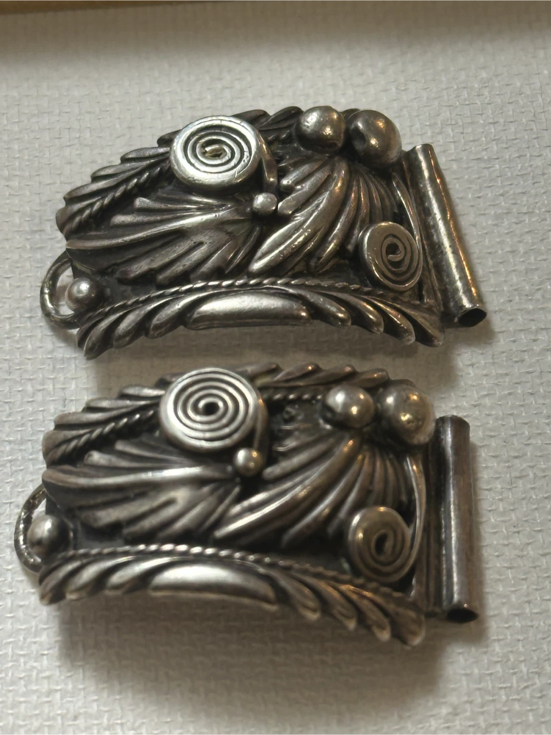 Vintage Sterling Silver Southwestern Watch Tips - photo 2