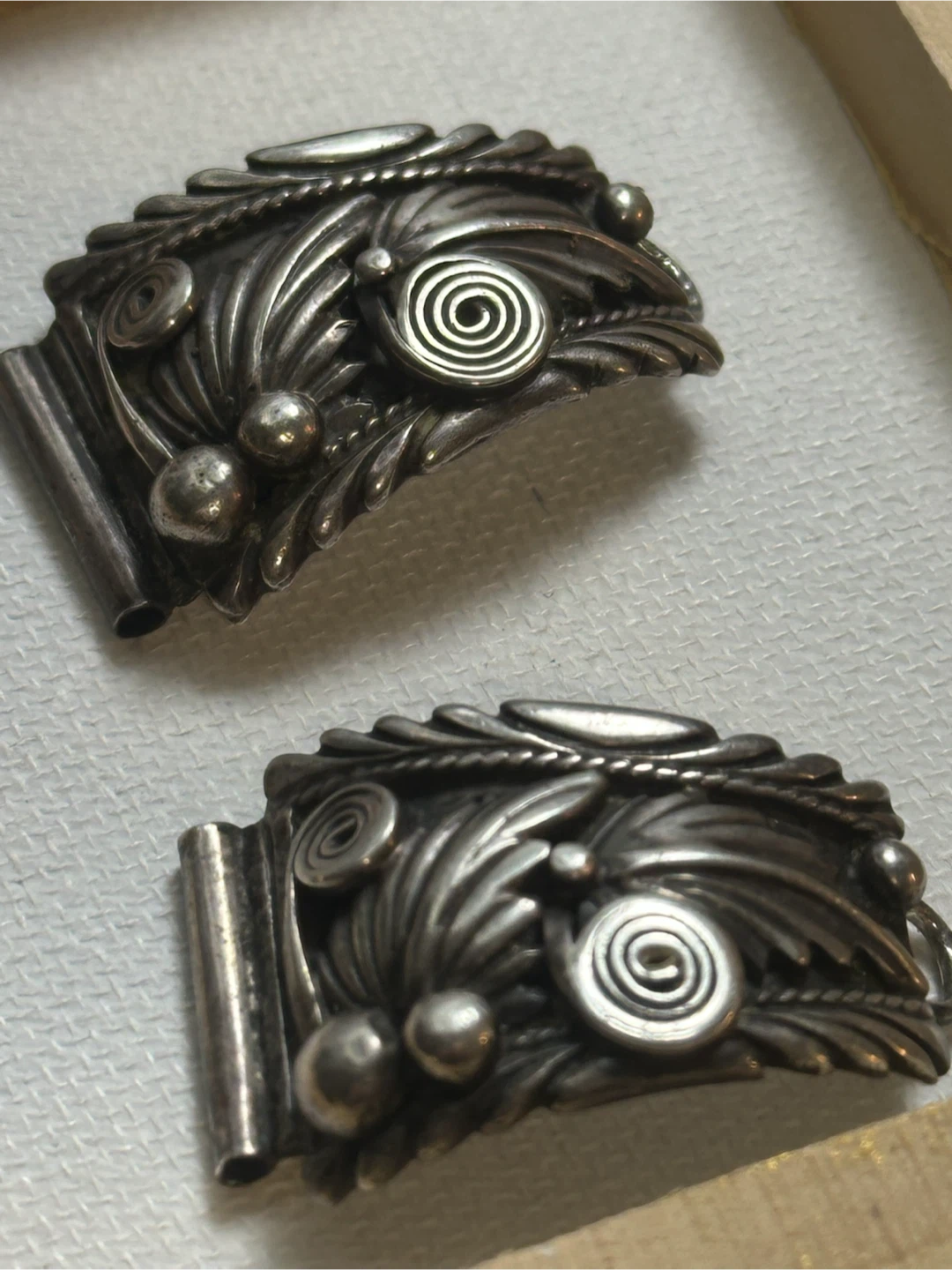 Vintage Sterling Silver Southwestern Watch Tips - photo 3