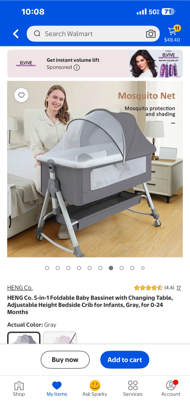 HENG Co. 5-in-1 Foldable Baby Bassinet with Changing Table - photo 2