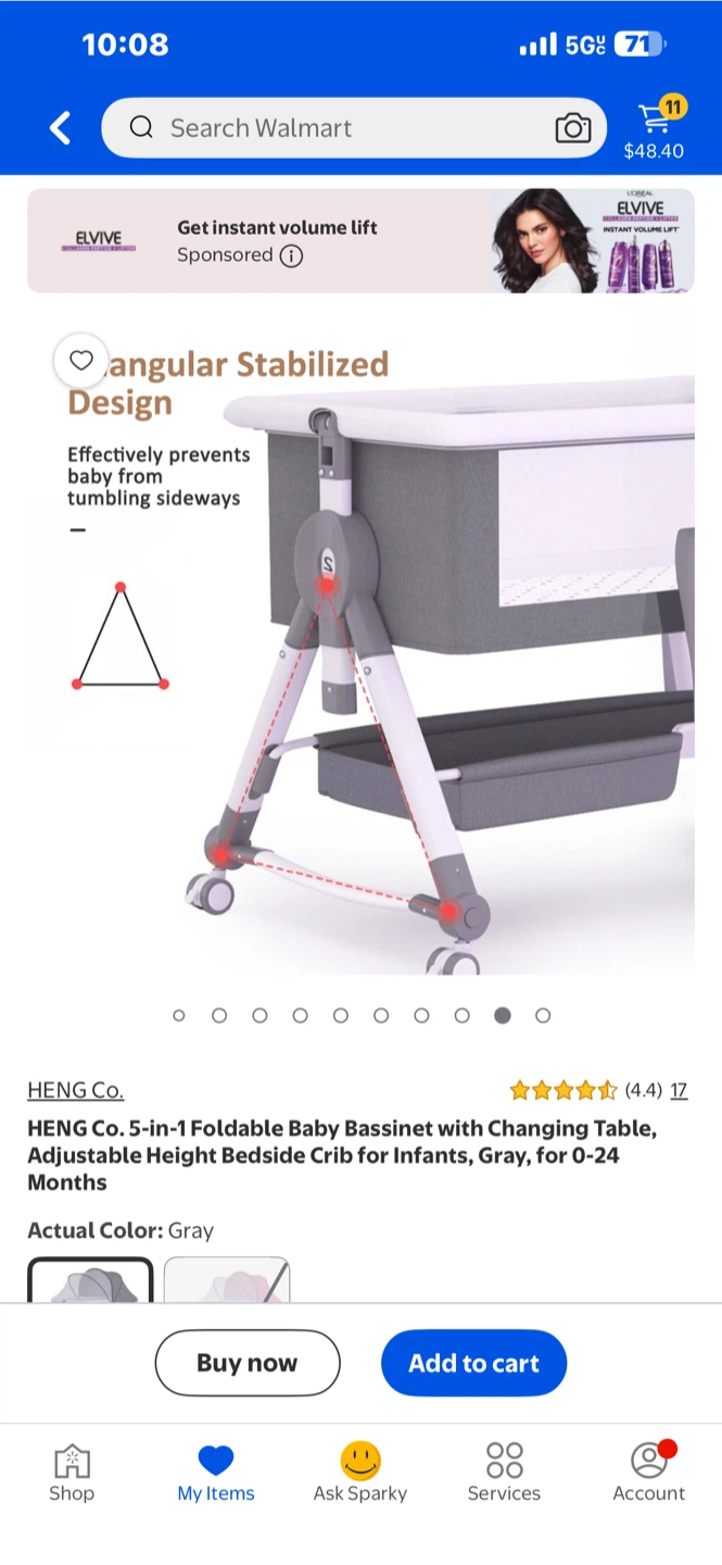 HENG Co. 5-in-1 Foldable Baby Bassinet with Changing Table - photo 3
