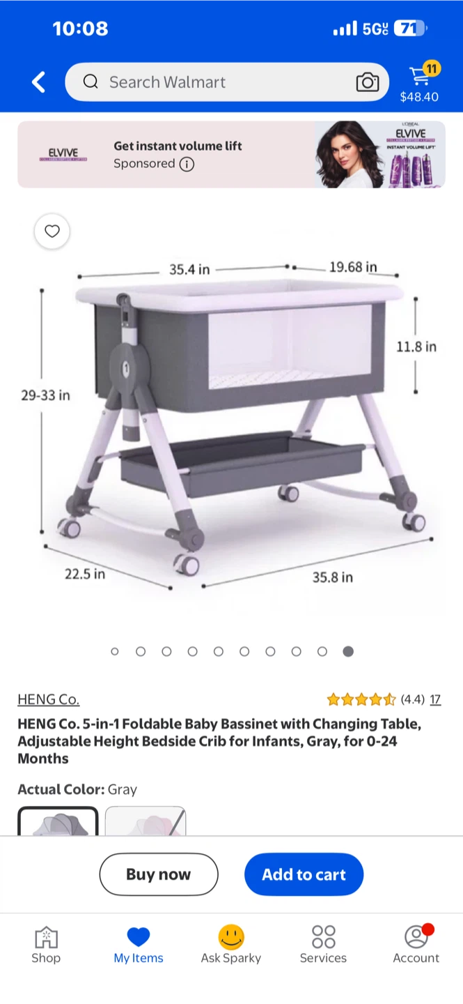 HENG Co. 5-in-1 Foldable Baby Bassinet with Changing Table - photo 4