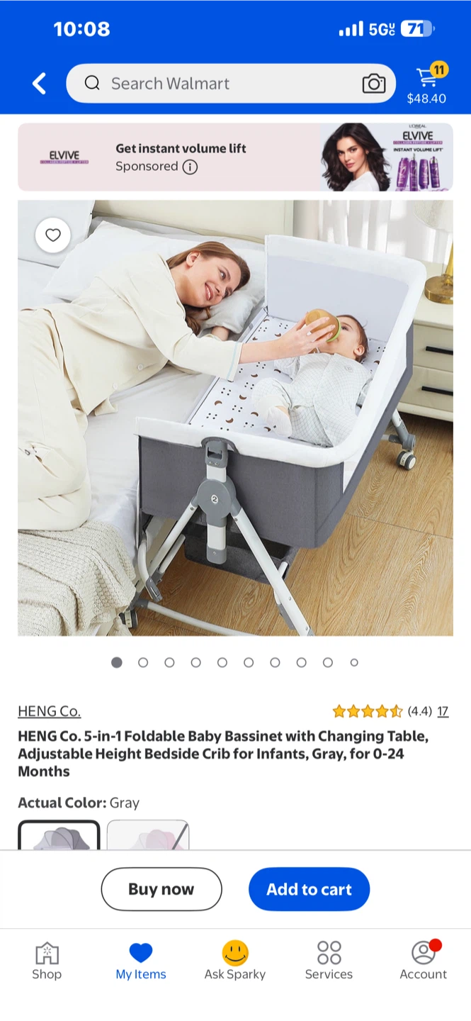 HENG Co. 5-in-1 Foldable Baby Bassinet with Changing Table - photo 5