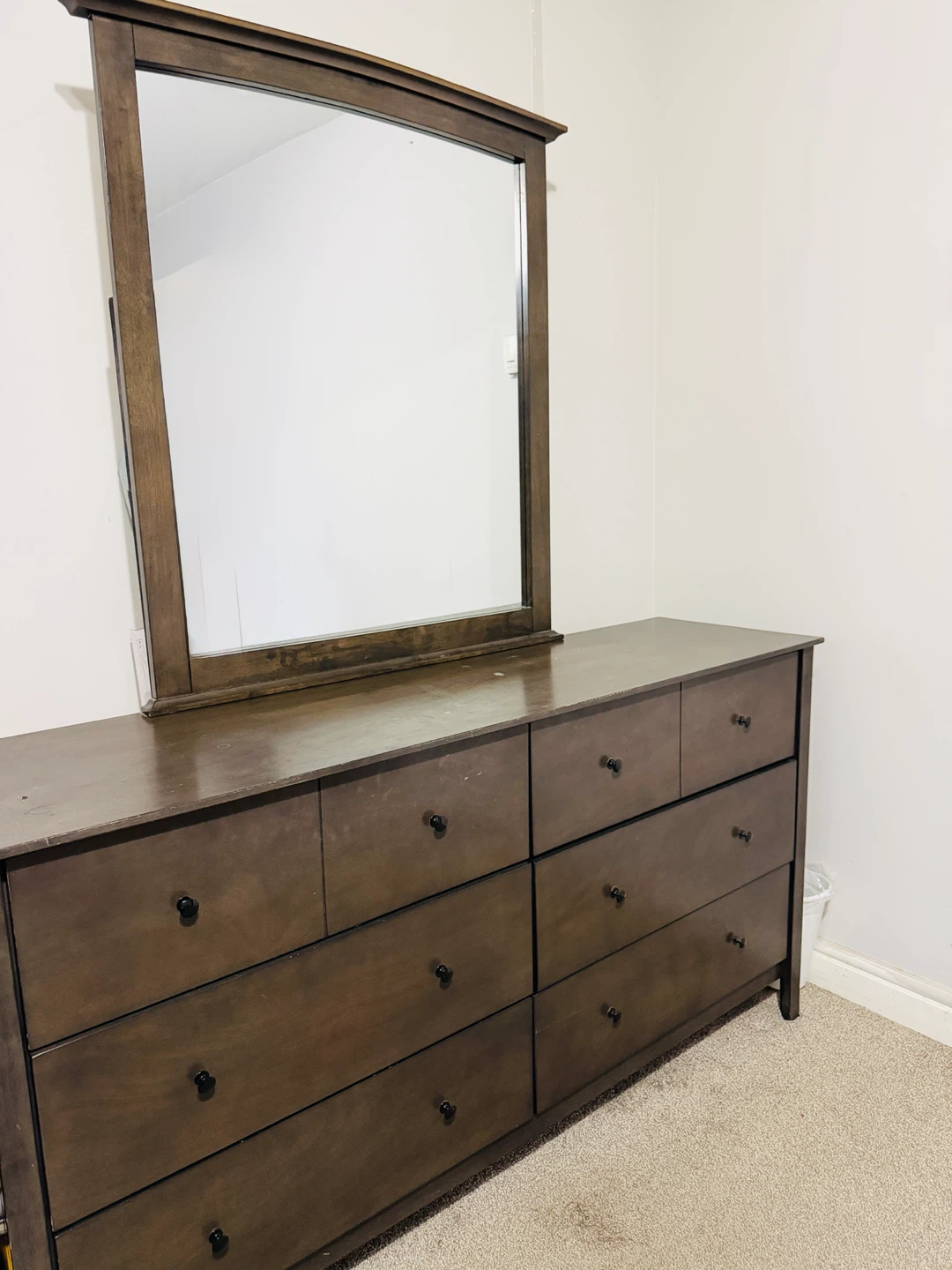 Dark Brown Dresser with Mirror - photo 3