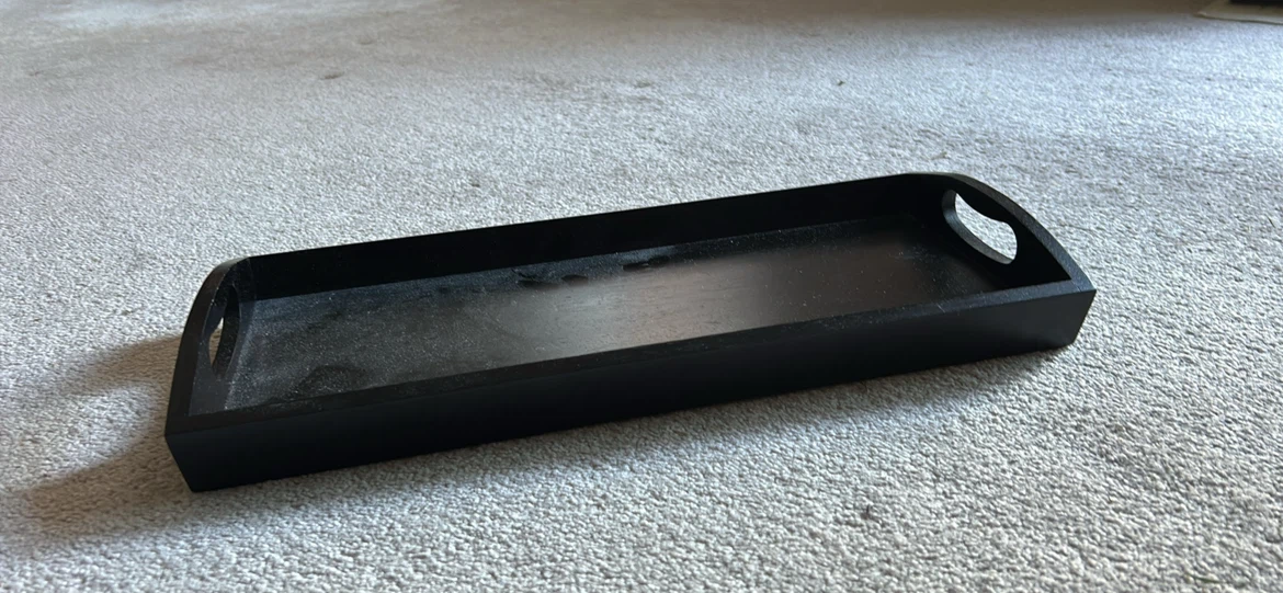 Black Serving Tray with Handles