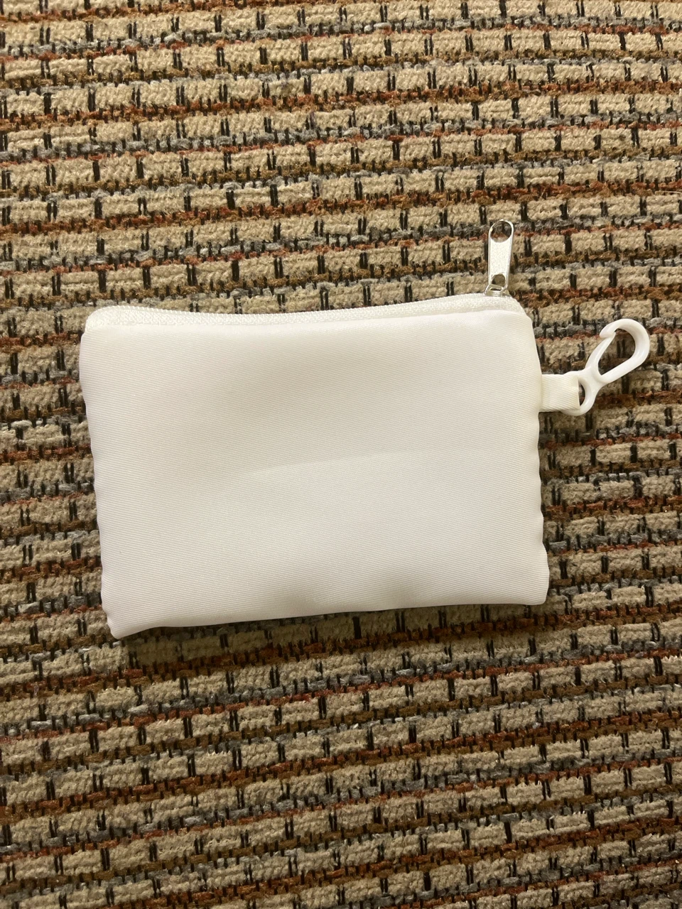 White Zippered Pouch