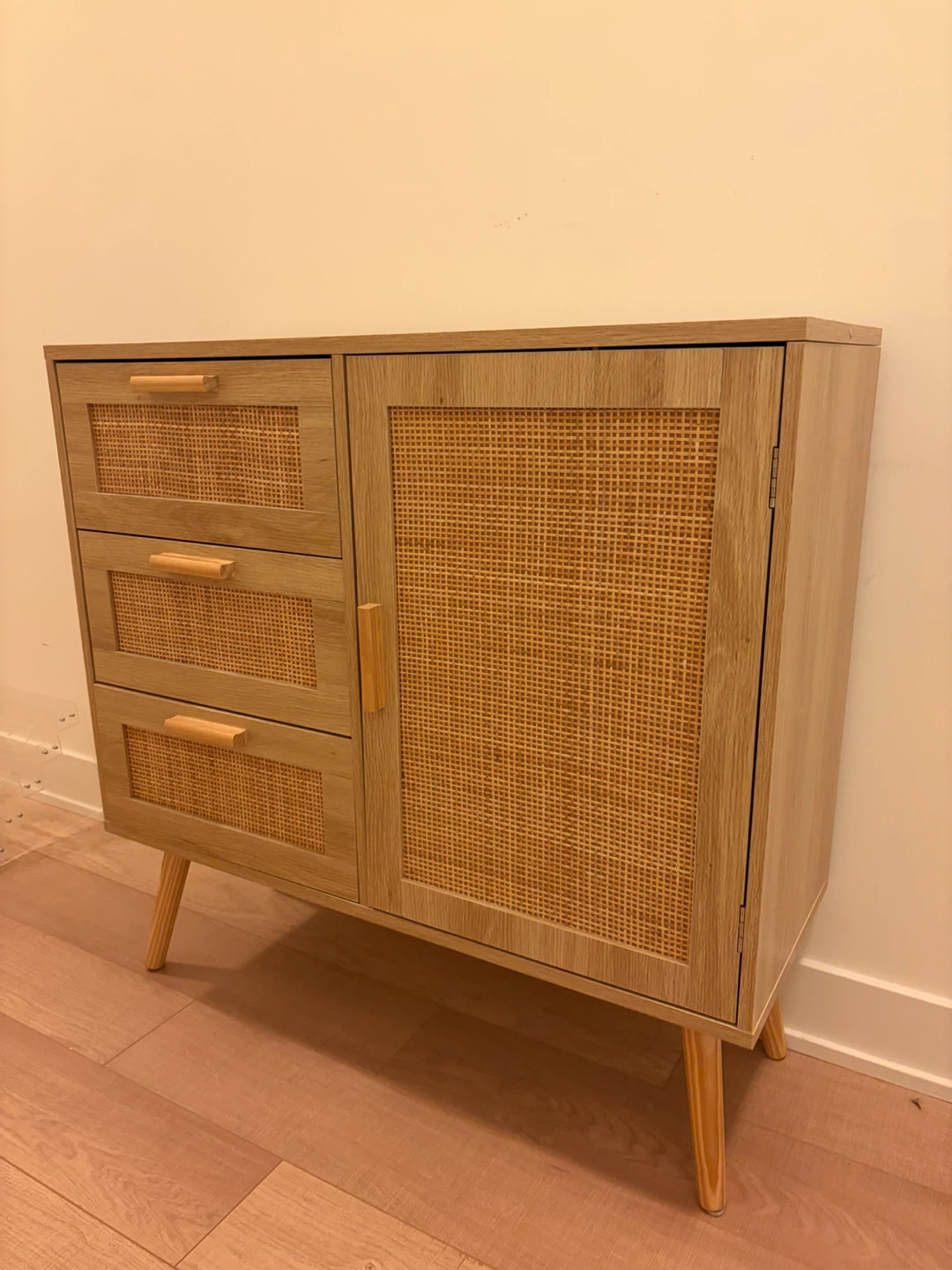 Rattan Sideboard W/ Drawers and Shelves