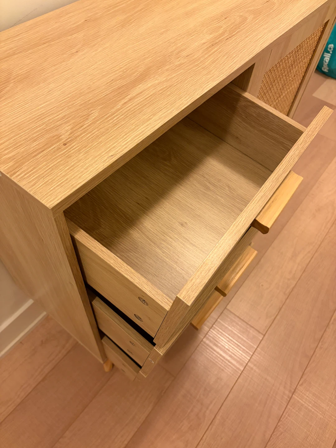 Rattan Sideboard W/ Drawers and Shelves - photo 3