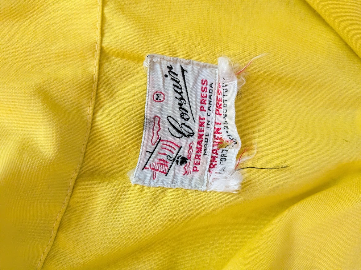 1960s Corsair Yellow Permanent Press Short Sleeve Shirt - photo 2