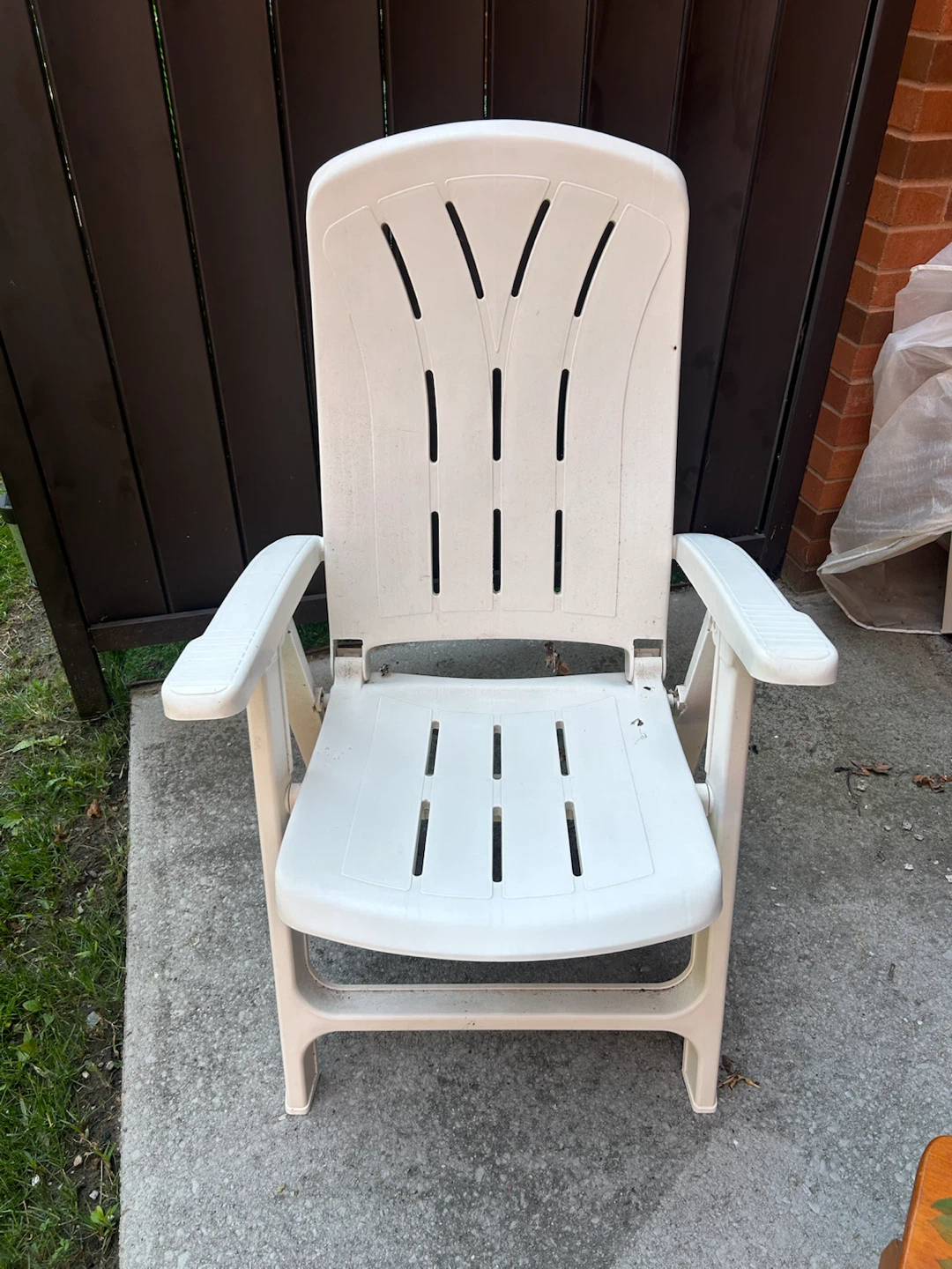 White Plastic Folding Chair set of 2