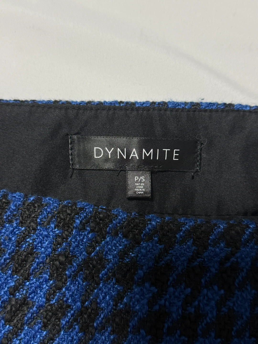 Dynamite Blue Houndstooth Bustier Top and Skirt Set - photo 4