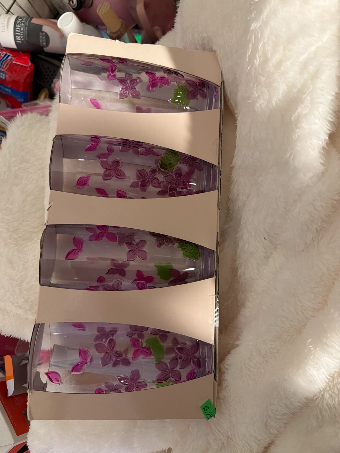 Set of 4 Floral Tumblers