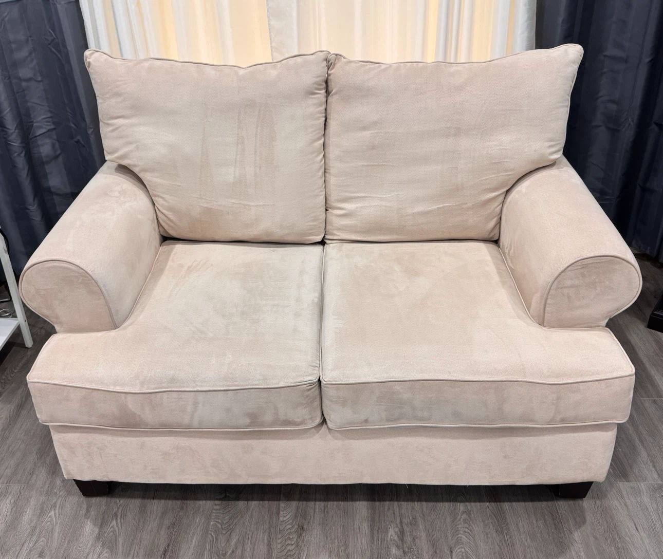 Beige/Cream Loveseat and Accent Chair Set - photo 3