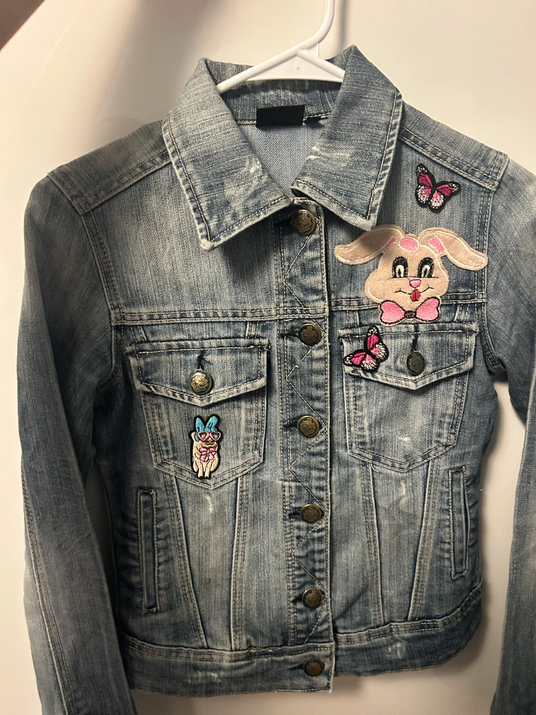 Girls' Denim Jacket with Patches