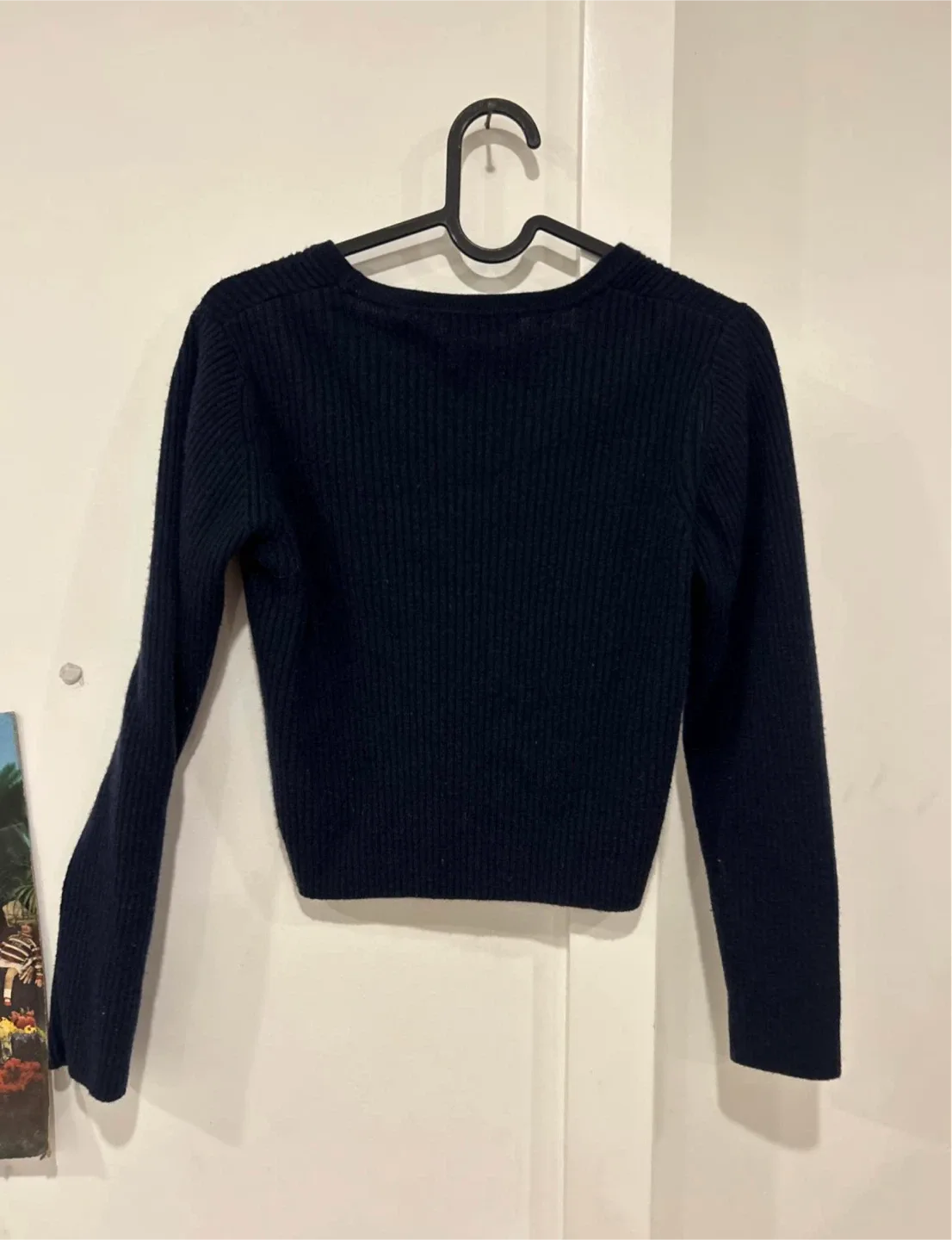 Brandy Melville Navy Blue Ribbed Cardigan - photo 2