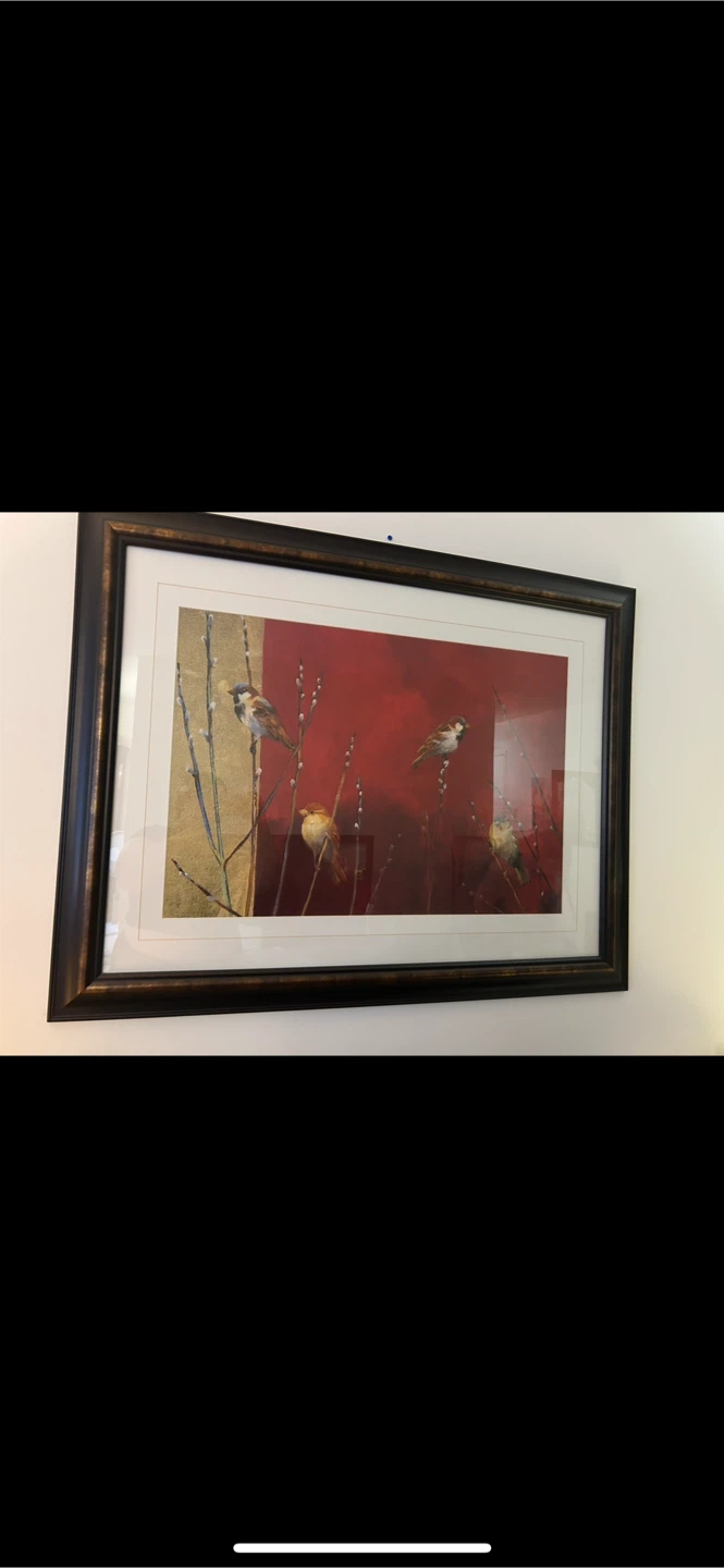 Framed Artwork - Birds on Branches