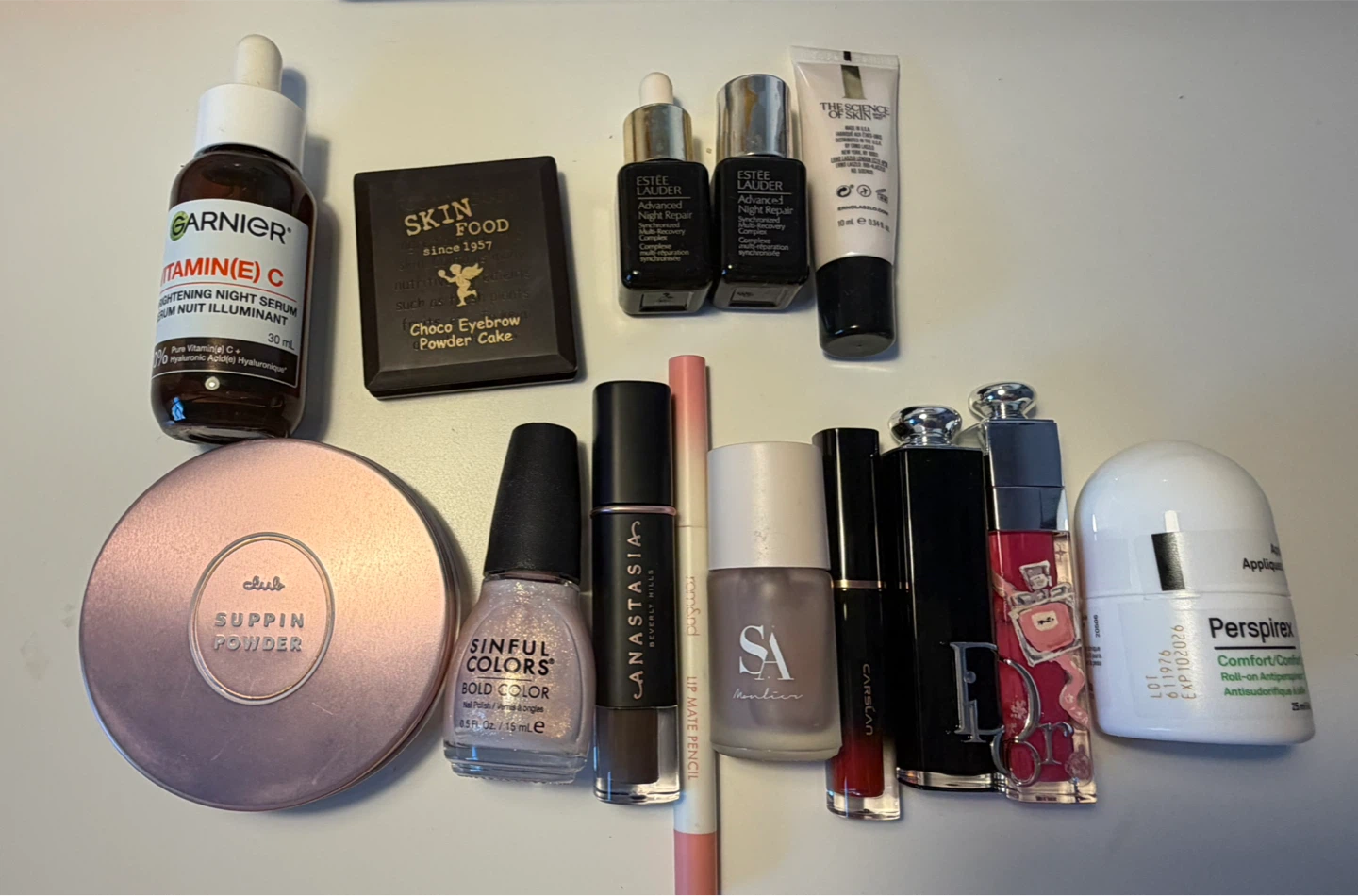 Bundle of makeup including two Dior lipsticks &skincare