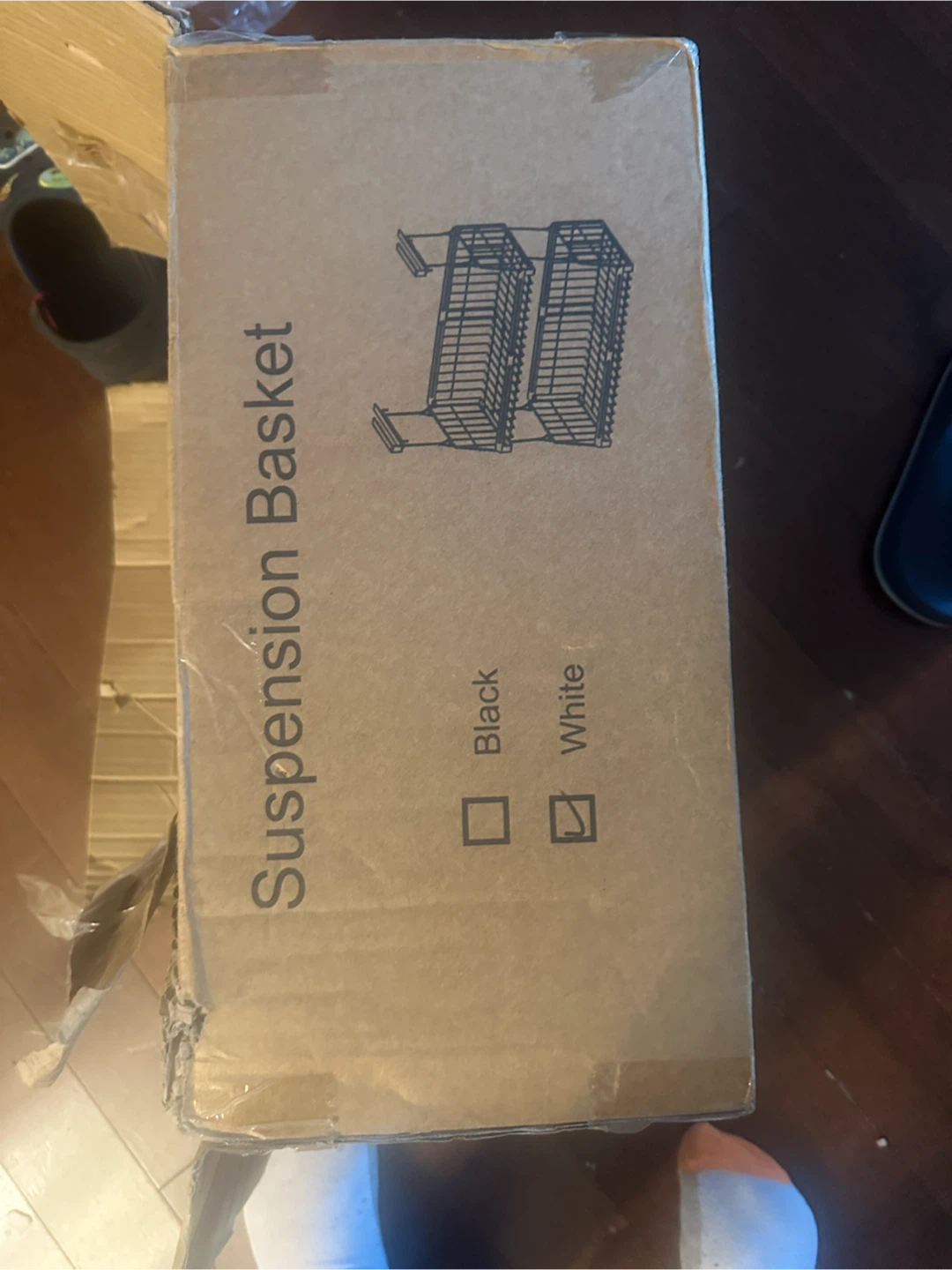 Brand new White Wire Suspension Basket