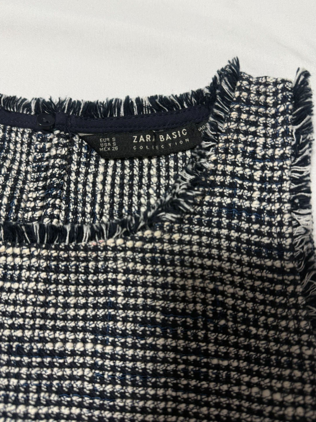 ZARA BASIC Navy and White Tweed Set - photo 3
