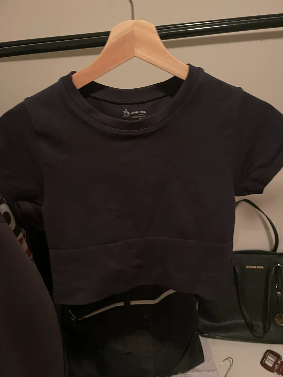 Aerie Black crop T-shirt