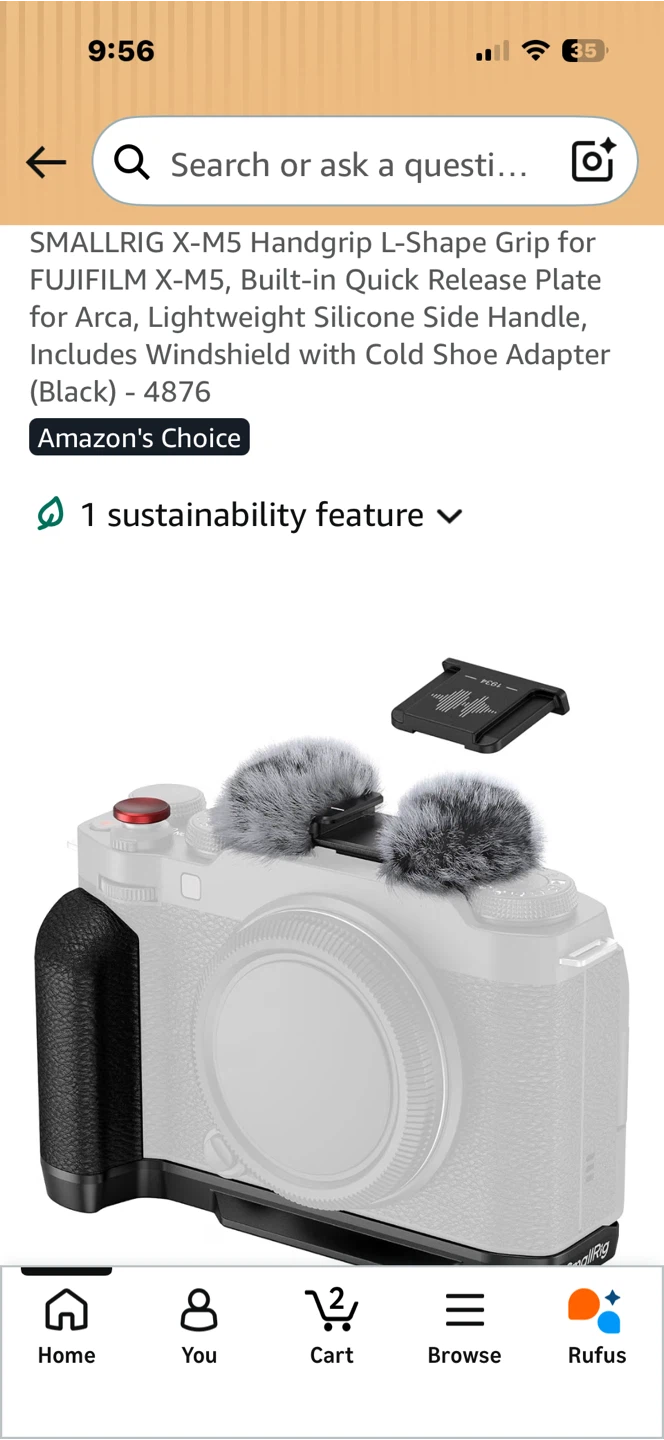 SMALLRIG X-M5 Handgrip L-Shape Grip for FUJIFILM X-M5 - photo 2