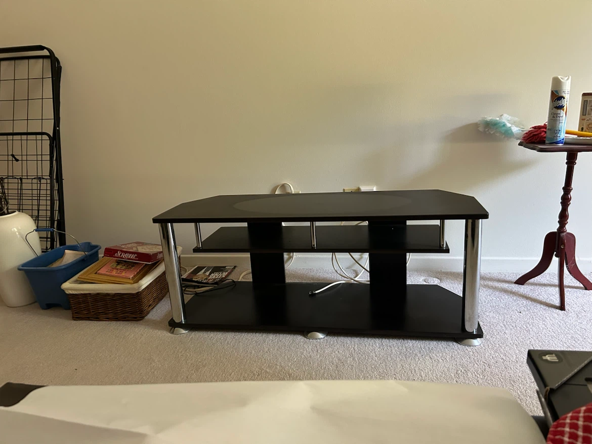 Black 3-Tier Media Console