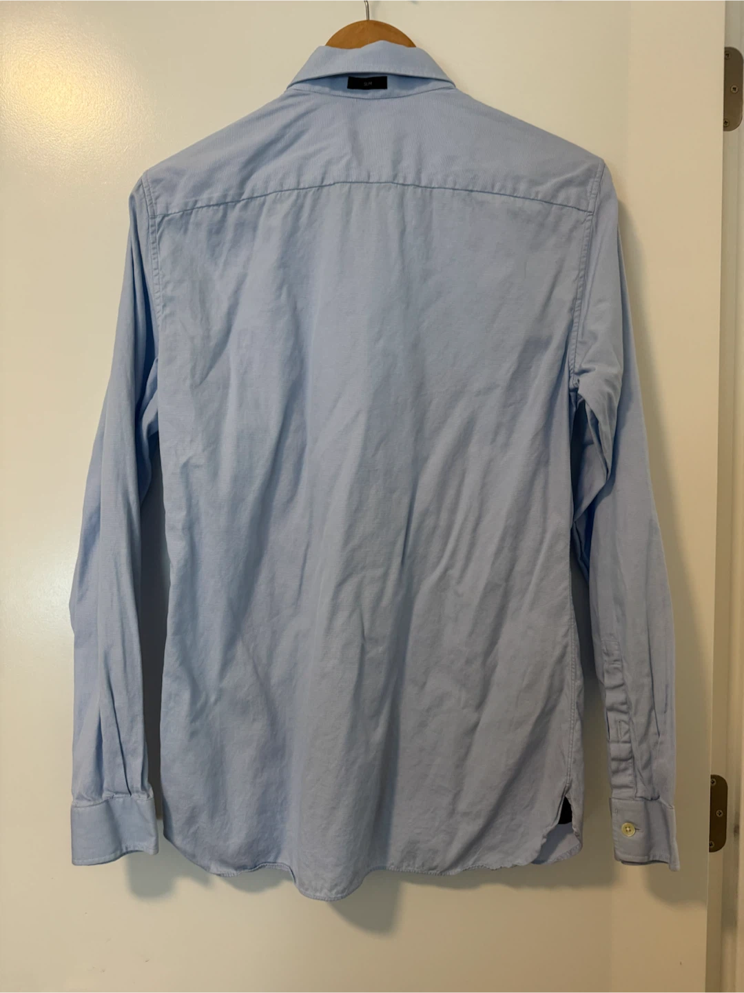 Z Zegna Soft Touch Slim Fit Light Blue Cotton Dress Shirt Small - photo 2