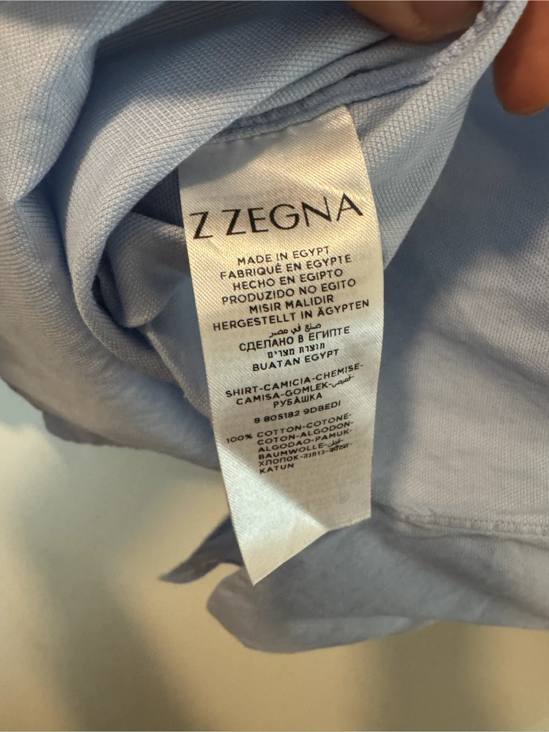 Z Zegna Soft Touch Slim Fit Light Blue Cotton Dress Shirt Small - photo 4