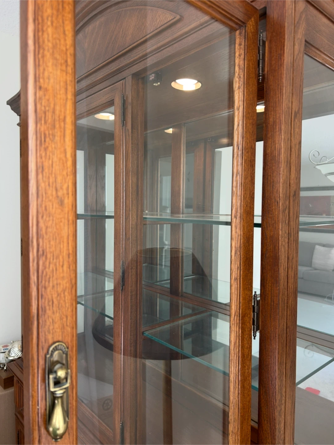 Wooden China Cabinet with Glass Doors - photo 2