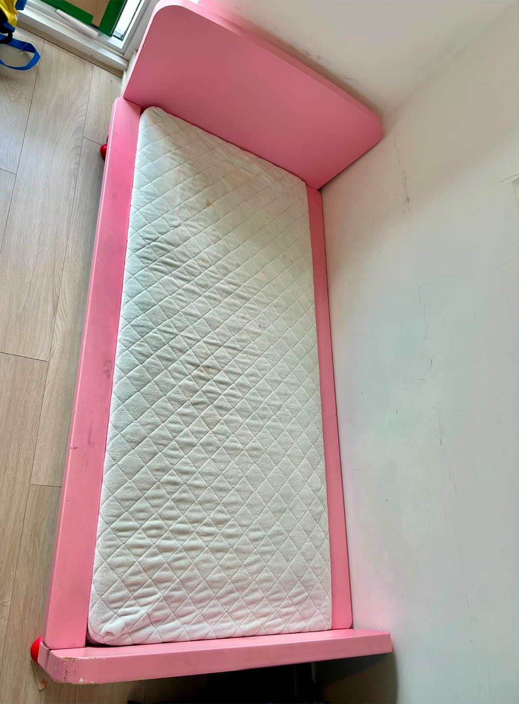 Pink Toddler Bed with Mattress