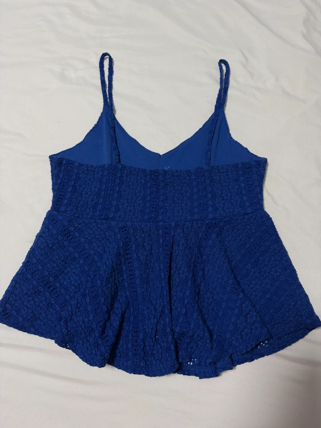 Garage Blue Lace Peplum Camisole - photo 2