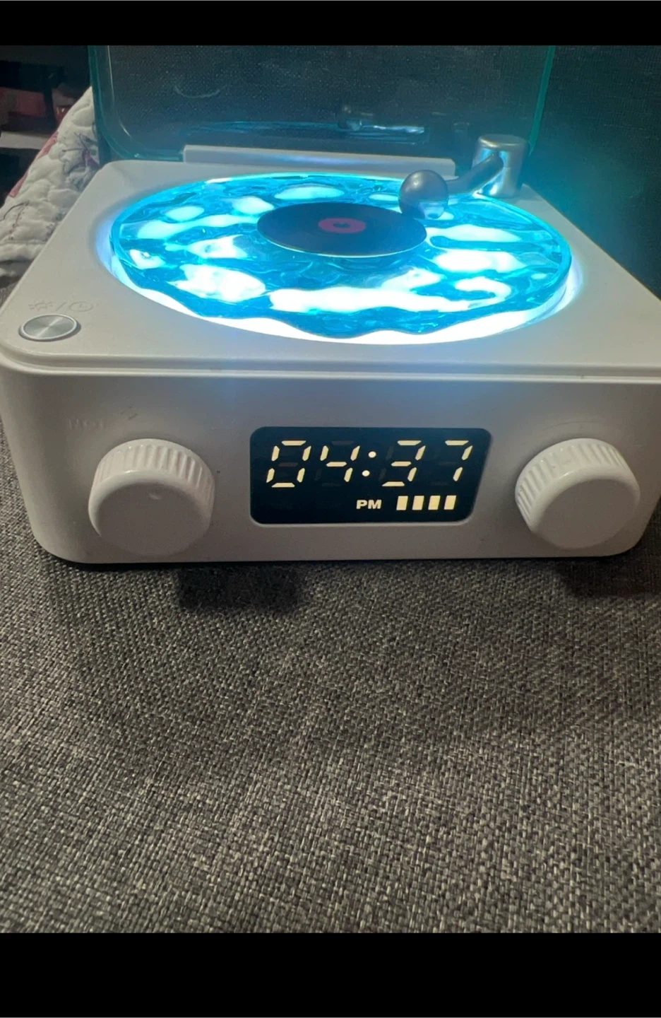 Retro Record Player Bluetooth Speaker with LED Lights - photo 3