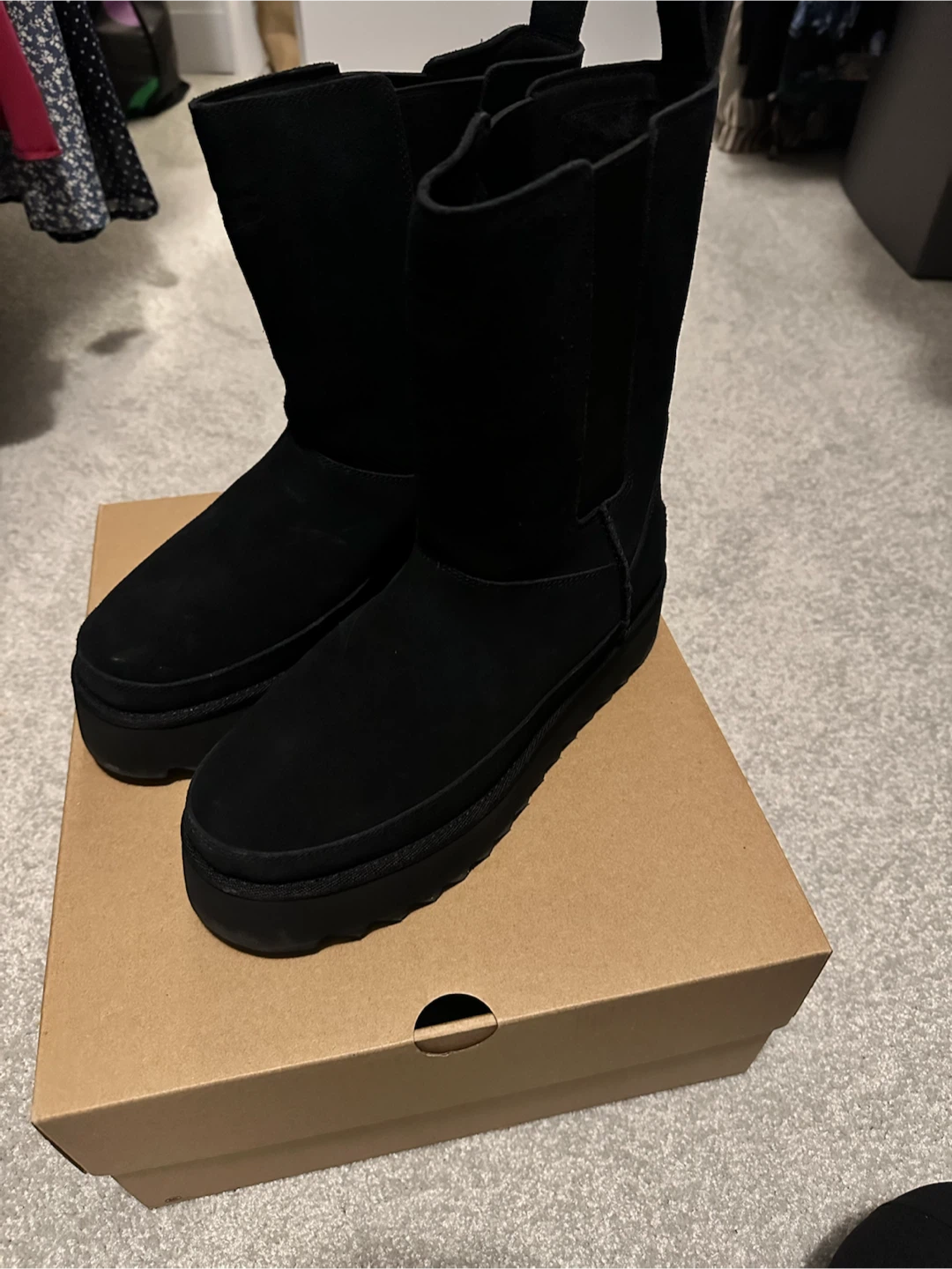 UGG Black Suede Platform Boots - photo 3